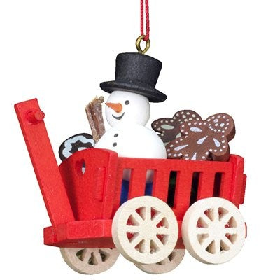 6 Piece Assorted Hay Wagon Ornament Set